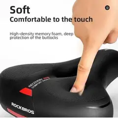 GENERICO - ASIENTO de BICICLETA ANTIPROSTATICO ACOLCHONADO SUAVE Rojo