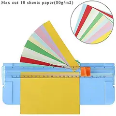 GENERICO - Guillotina de papel para cortar oficio y a4 original blue