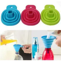 GENERICO - Pack de 3uni embudos de silicona plegable