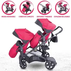 EBABY - COCHE MELLICERO DUO PRANT 1262 ROJO