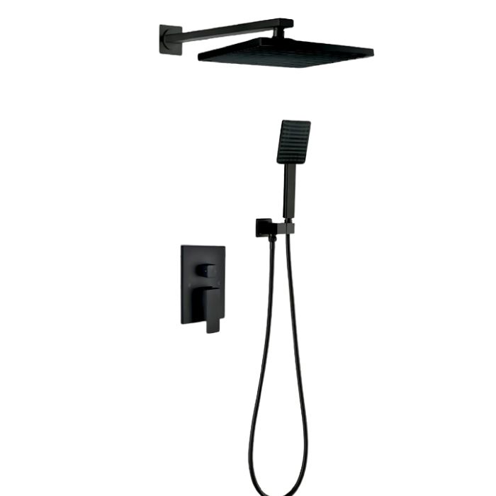 MEZCLADORA DE DUCHA Y TELEFONO CUADRADO NEGRO MT304-010D901