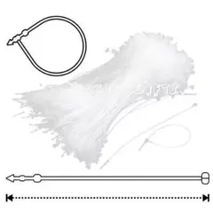 GENERICO - 5000 Precintos - Cinchos De Seguridad De Plástico Loop Pins