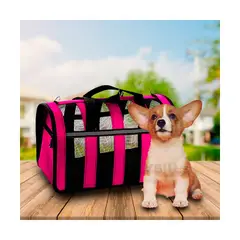 GENERICO - Maleta Transportador de Perro con Correa Desmontable Fucsia