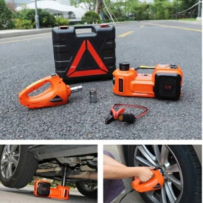 Gata Electrica para Auto y Camioneta 5 T 3 en 1