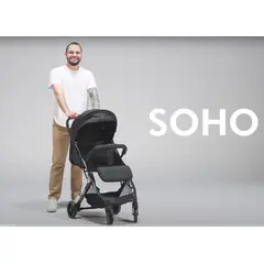 BABYKISS - COCHE DE BEBE ESTILO MALETIN PLEGABLE COLOR NEGRO