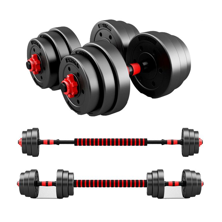 Set de pesas ajustables de 20kg con barra
