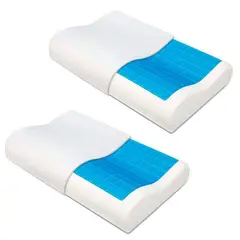 GENERICO - ALMOHADA ORTOPÉDICA VISCOELASTICA CON GEL FUNDA.