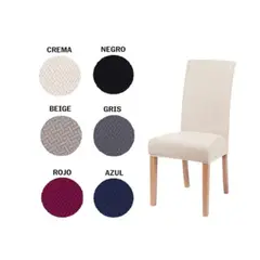 GENERICO - Funda Cubre Silla Elastizada Lavable de Calidad CREMA