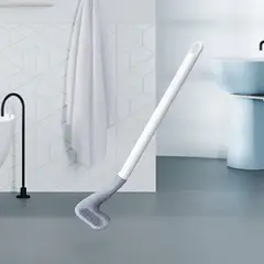 TODO FIT - Escobilla larga Cepillo para Limpieza Baño Inodoro Blanco