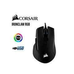 CORSAIR - Mouse Ironclaw RGB Gaming 18 000 dpi 7 botones Negro USB