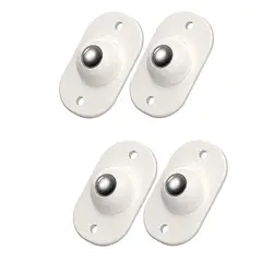 TODO FIT - Set de 4 Ruedas Giratorias Adhesivas Blancas Fácil Instalación