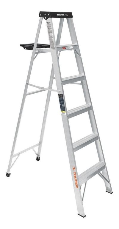 Escalera tipo tijera 5 peldaños soporta 150Kg Truper