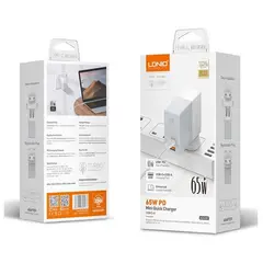 LDNIO - Cargador Carga Rápida Super Turbo 65W Micro- Usb Y Tipo-C