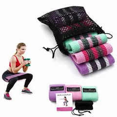 ALPHA GYM - Set de 3 bandas elásticas cerradas para piernas y glúteos