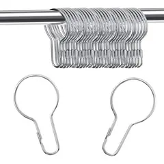 GENERICO - 100 Und. Gancho Tipo Pera Clips De Cortina Metal Sujetador