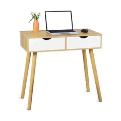 VENTITAS HOME - Escritorio Vintage Luna 2 cajones Color Duna