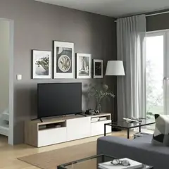 VENTITAS HOME - Mesa de TV Moderna 75 Mallini ventitas perú rovere y blanco