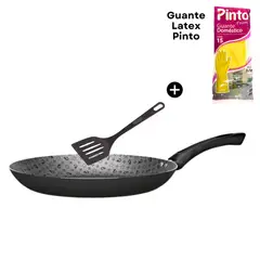 PANELUX - Sartén con Espátula 32 cm Color Negro Línea Maximum -