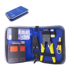 JPSYSTEMS - Kit para redes LAN Crimpeador + Testeador + Pelacable + 15 Rj45 RJ11