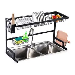 OEM - Organizador cocina escurridor de platos acero inoxidable 85cm y 65cm