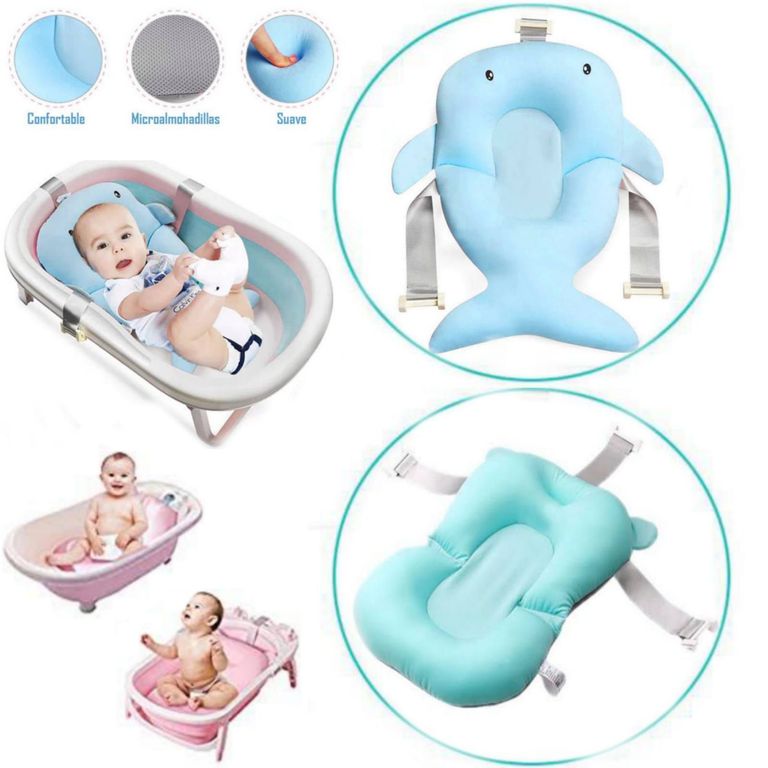Cojín para bañera plegable AZUL