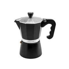 TRAMONTINA - Cafetera Italiana 6 Tzs de Alum Negro en Mango de Nylon -