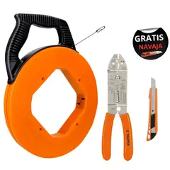 TRUPER - COMBO Wincha Pasacables 15m USO RUDOalicate pelacable 9