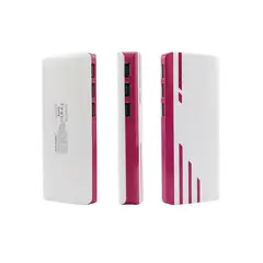 GENERICO - Batería portátil power bank 20000mah + linterna + 3 puertos usb