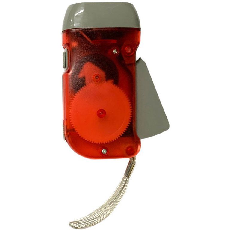 Linterna eléctrica 3 led de mano dinamo fricción terremoto