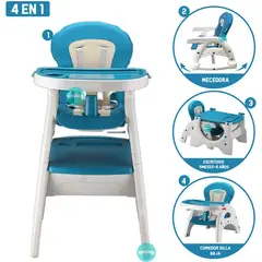 GENERICO - Silla Comedor para Bebé4en1 Carpeta Escritorio Mesa Mecedor