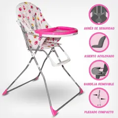 INFANTI - Silla De Comer «NEW CANDY» PINK