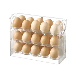 GENERICO - Porta huevos 3 niveles organizador de 30 huevos - Blanco