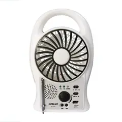 OPALUX - Ventilador 5 Pulgadas Cn Radio Fm Y Linterna OP-3705 RECARGABLE