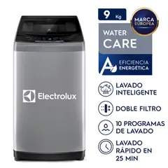 ELECTROLUX - Lavadora carga superior 9kg con ahorro de agua y energía Gris EWIW09F2USVG