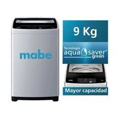 MABE - Lavadora 9 kg Carga Superior Silver - LMAP9020WGBB0