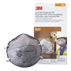 3M - RESPIRADOR LIBRE DE MANTENIMIENTO 8247 R95 CAJA X 20 UND