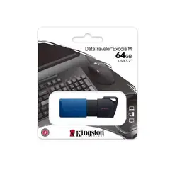 KINGSTON - Memoria Usb 64 Gb Exodia Negro/Azul 3.2
