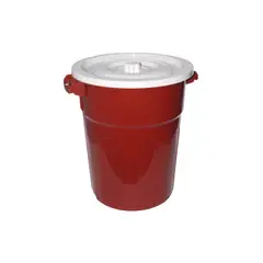 GRETAIL - Tacho De Basura Con Tapa De 40 Litros Rojo