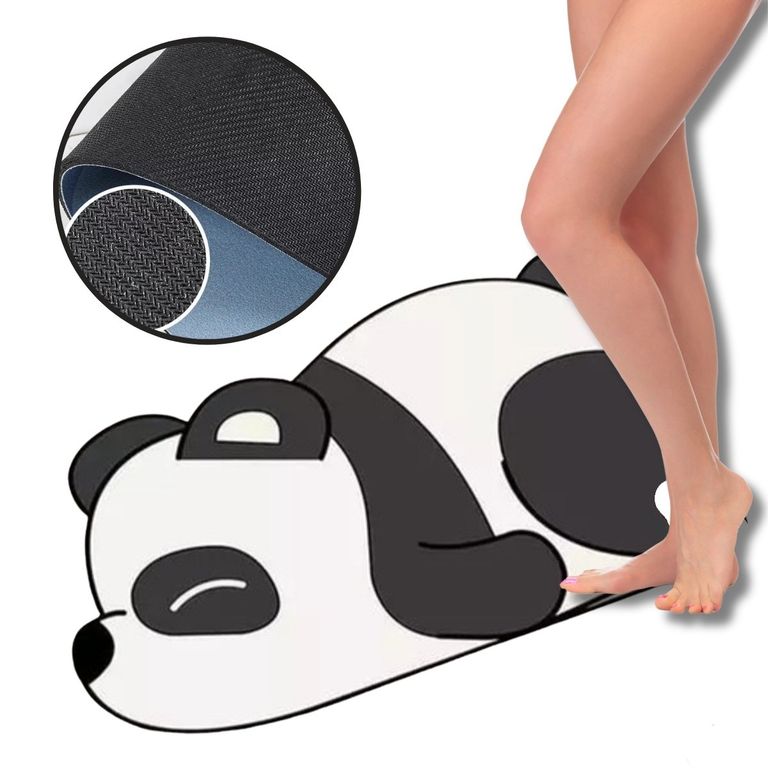 Alfombra Absorbente De Microfibra Para Baño Cocina Oso Panda
