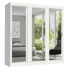 MADESA - Ropero Reno 3 Puertas Corredizas con Espejos