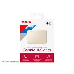 TOSHIBA - Disco Duro Externo Canvio Advance 4TB - Blanco - Portátil