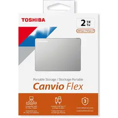 TOSHIBA - Disco Duro Externo Canvio Flex 2TB - Silver - Portátil