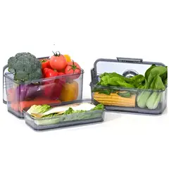 ELMEJORPRECIO - Set De 4 Tápers Herméticos De Calidad Premium Gris