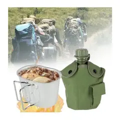 GENERICO - Cantimplora con vaso de aluminio y estuche multipropósito