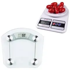 GENERICO - Balanza de baño 180kg y gramera de cocina 10kg