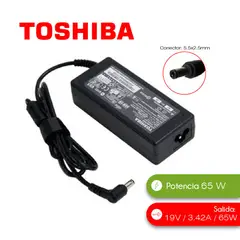 GENERICO - Cargador De Laptop Toshiba 19v 3-42a 5-5x2-5mm 65w