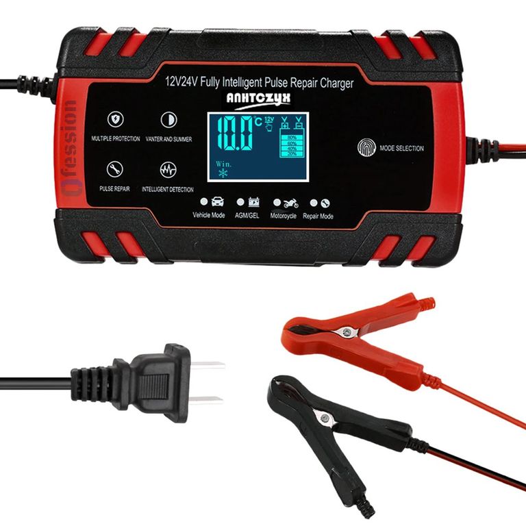 Cargador Inteligente De Batería Auto Baterías Moto 12v 24v