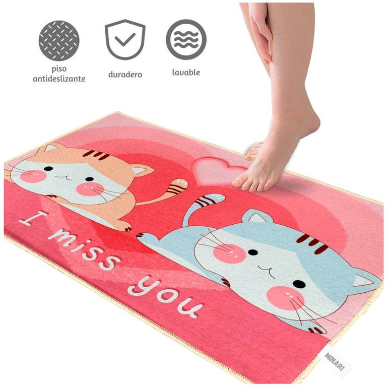 Alfombra Tapete Antideslizante Cocina Baño I Miss You 397A