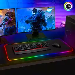 GENERICO - Mouse Pad Gamer Rgb Retro Iluminada XL 80x30cmx04mm