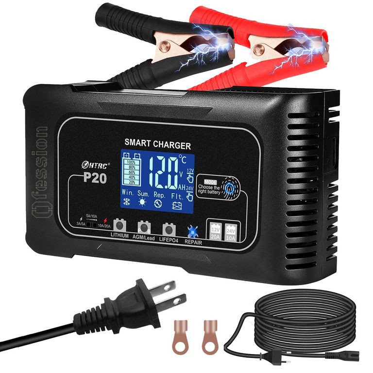 Cargador Inteligente Batería Auto Baterías camion 12v y 24v
